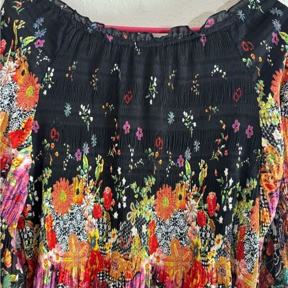 Melissa Paige Floral Multicolor Women's Top Bell Sleeves - Picture 6 of 11